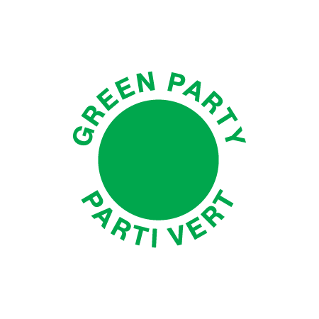 1.5" Custom Buttons - Green Party / Parti Vert w. Green Circle