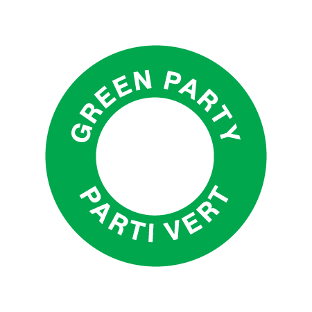 1.5" Custom Buttons - Green Party / Parti Vert w. White Circle