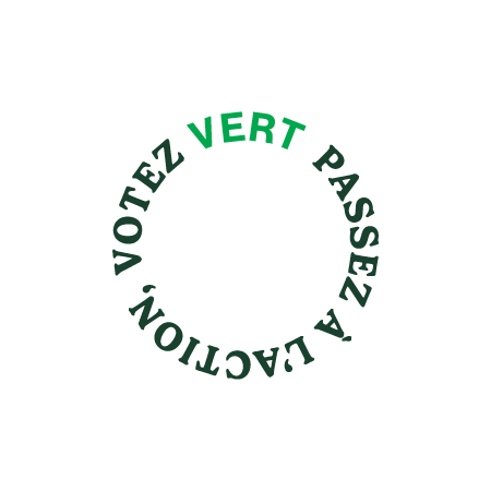 1.5" Custom Buttons - Votez Vert Passez a' L'Action White