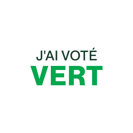 1.5" Custom Buttons - J'ai Vote Vert - White