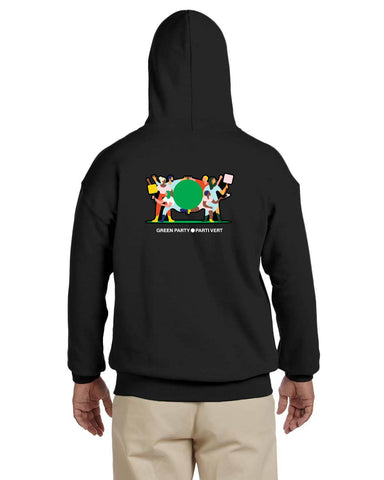 GPC / PV Adult Hoodie Black with bilingual icon logo on back