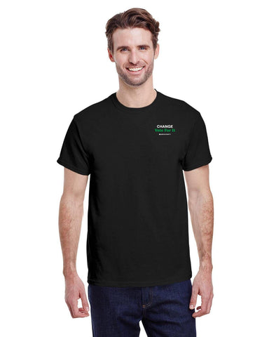 GPC Black T - Change Vote for it w. logo