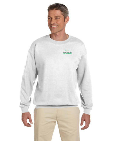 Parti Vert Adult Hoody White - Votez Pour du Changement on front, Votez Vert on back