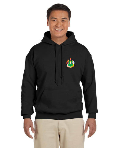 GPC Adult Hoody Black - GPC Icon logo front and Change Vote For It on back